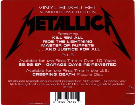 metallic limited-edition vinyl box set|metallica box set.